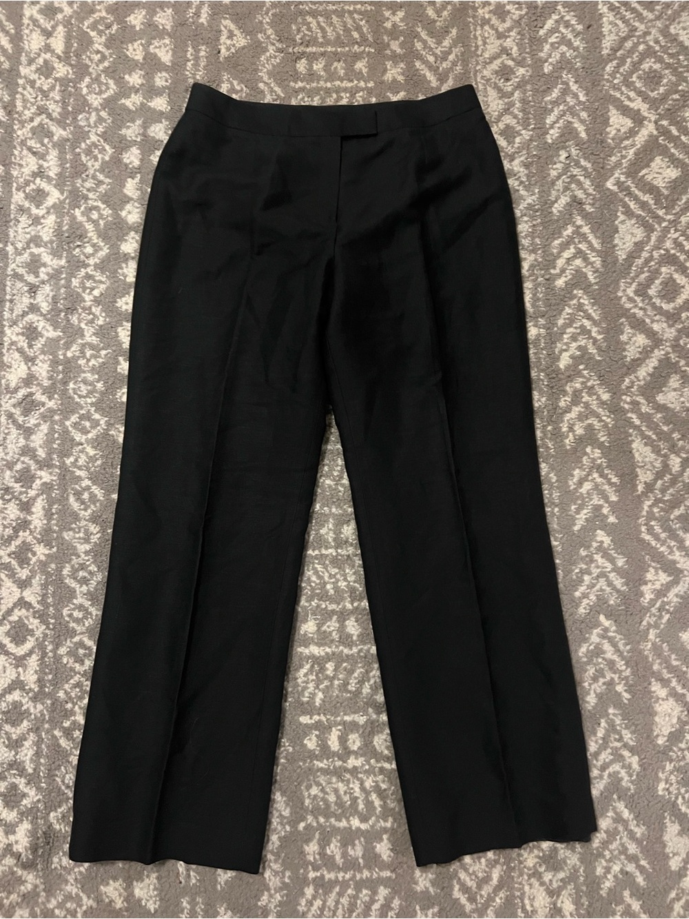 Evan Picone Black Straight-Leg Dress Trousers size 8P